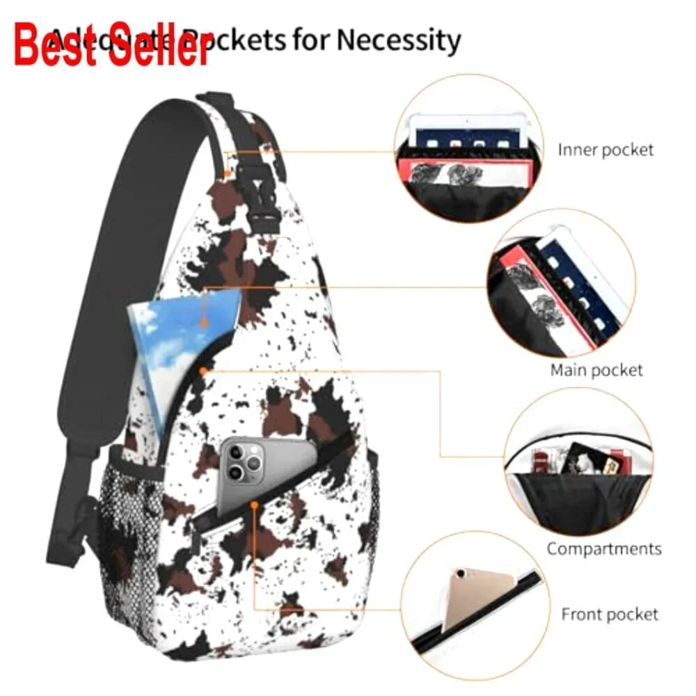 Polyester Sling Backpack Crossbody Bag Adjustable Strap Casual Daypack